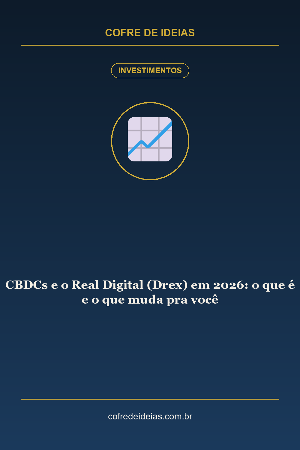 CBDCs e o Real Digital (Drex) em 2026: o que é e o que muda pra você - Pin Pinterest Cofre de Ideias