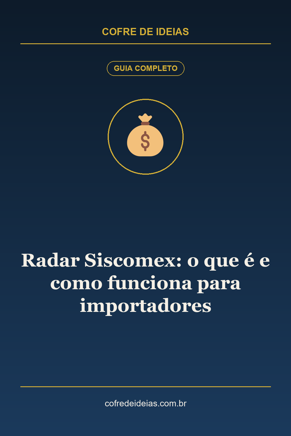 Radar Siscomex: o que é e como funciona para importadores - Pin Pinterest Cofre de Ideias