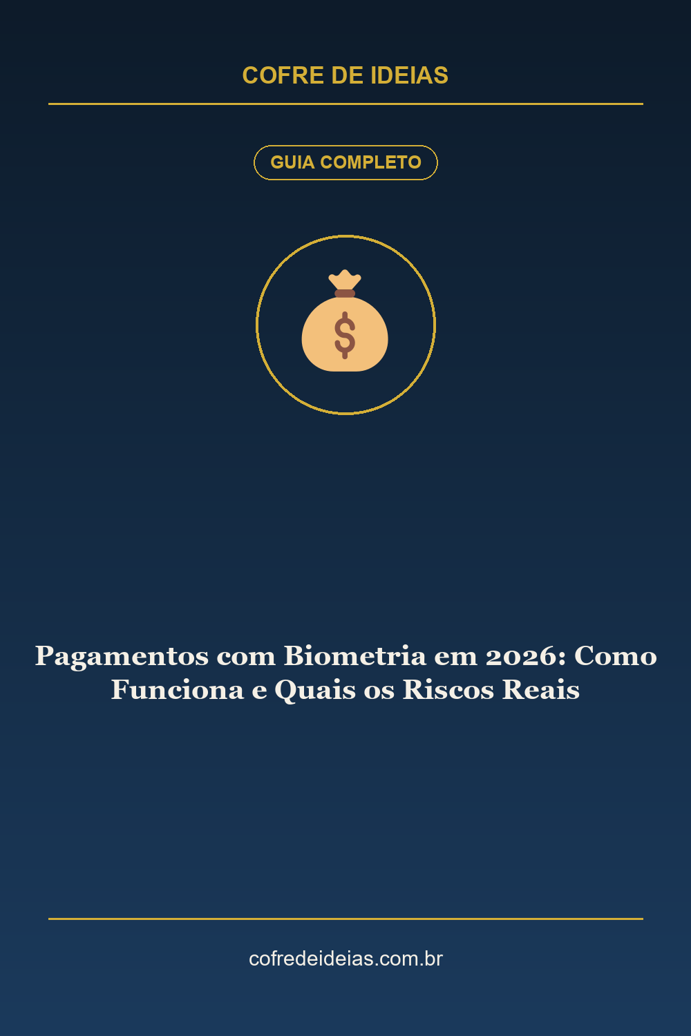 Pagamentos com Biometria em 2026: Como Funciona e Quais os Riscos Reais - Pin Pinterest Cofre de Ideias