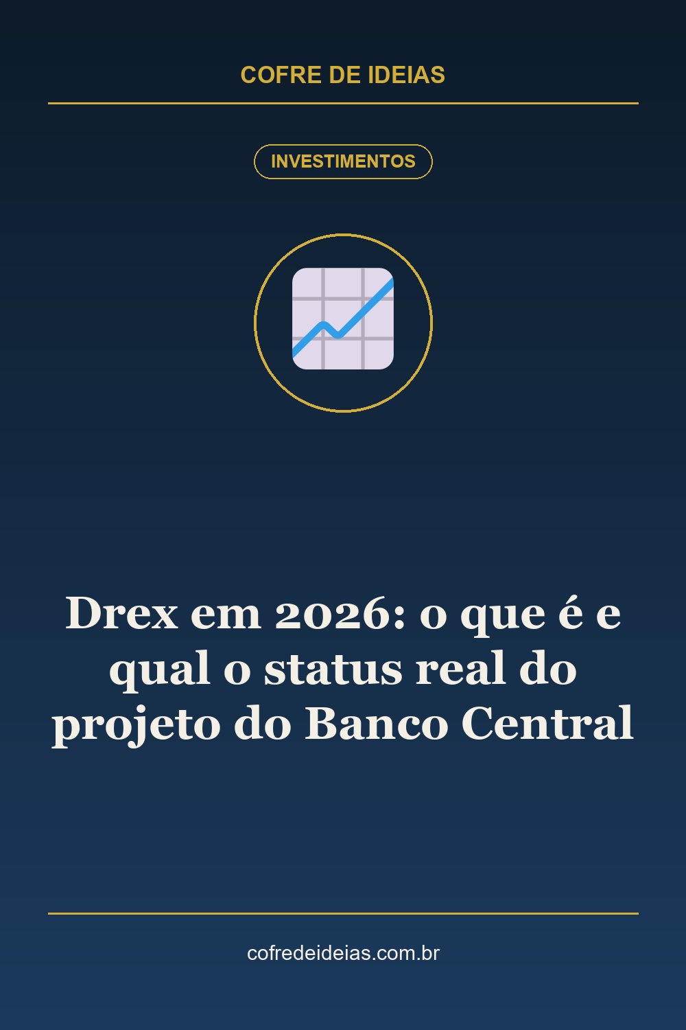 Drex em 2026: o que é e qual o status real do projeto do Banco Central - Pin Pinterest Cofre de Ideias